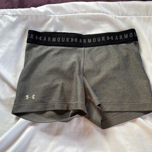 Under Armour Gray Athletic Shorts with Compression Fit